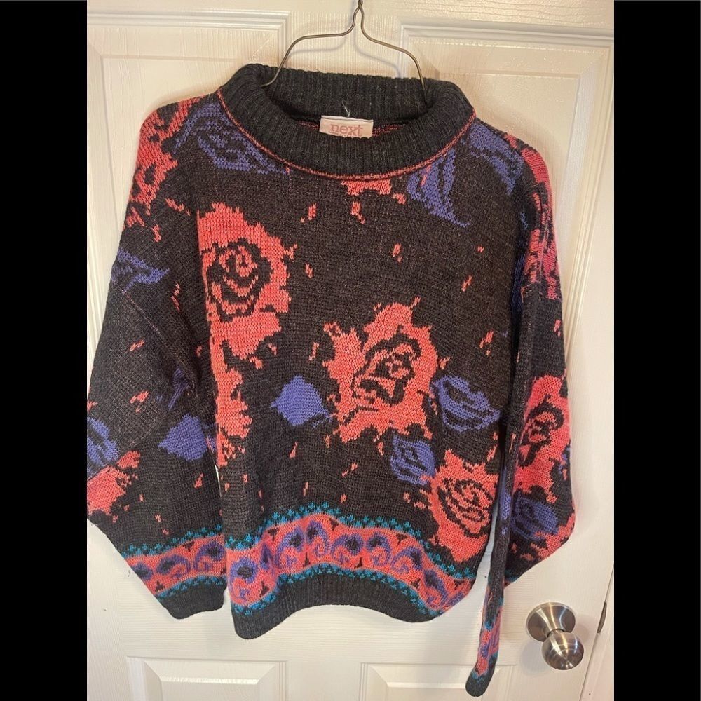 Vintage next floral sweater sz M